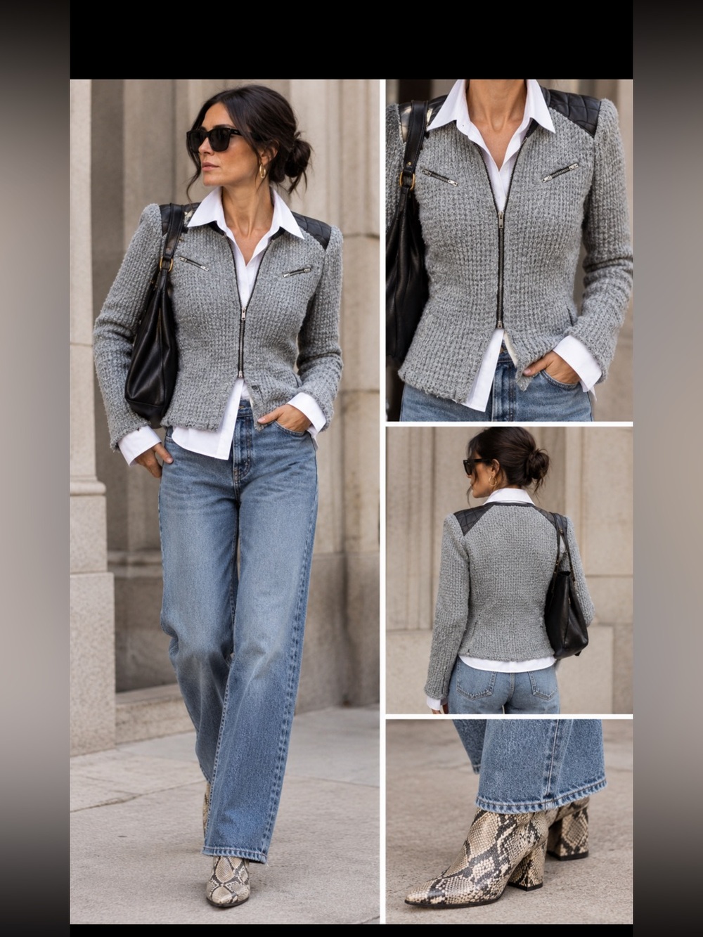 IRO gray  Zip Front Sweater/jacket